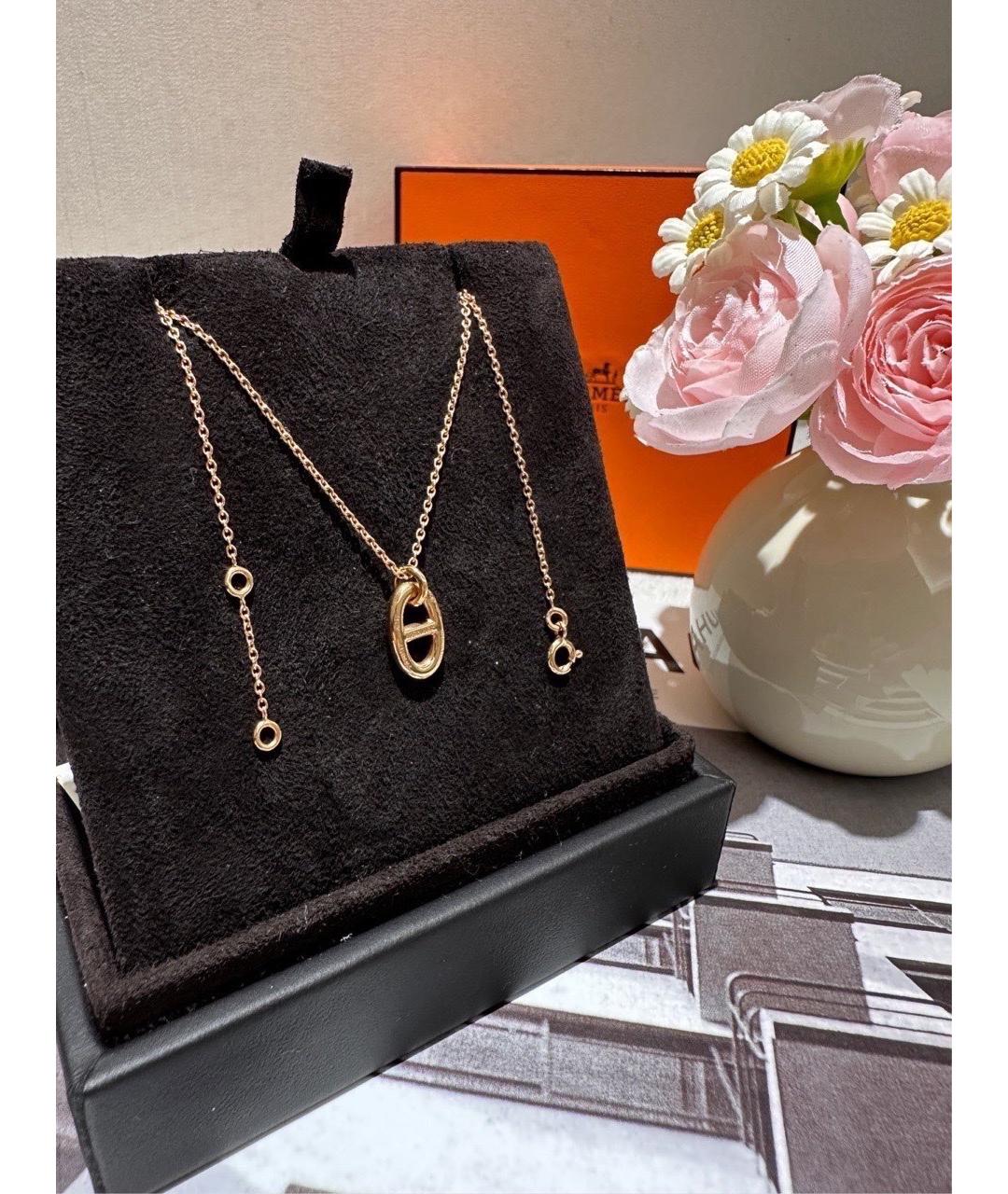 HERMES Золотая подвеска из розового золота, фото 2