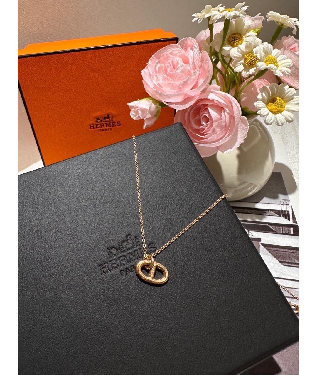 HERMES Золотая подвеска из розового золота, фото 3