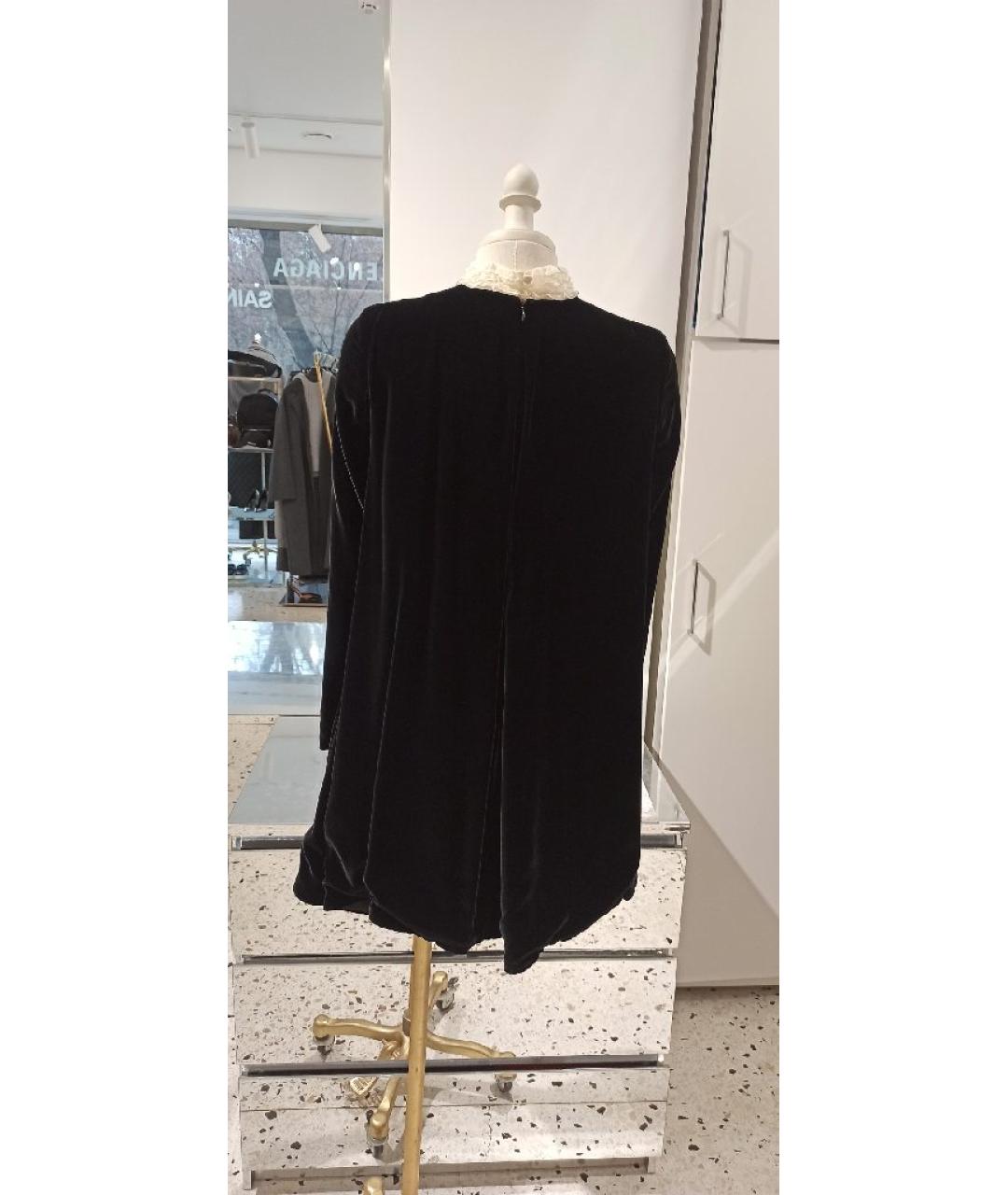 CHRISTIAN DIOR Черное велюровое платье, фото 3