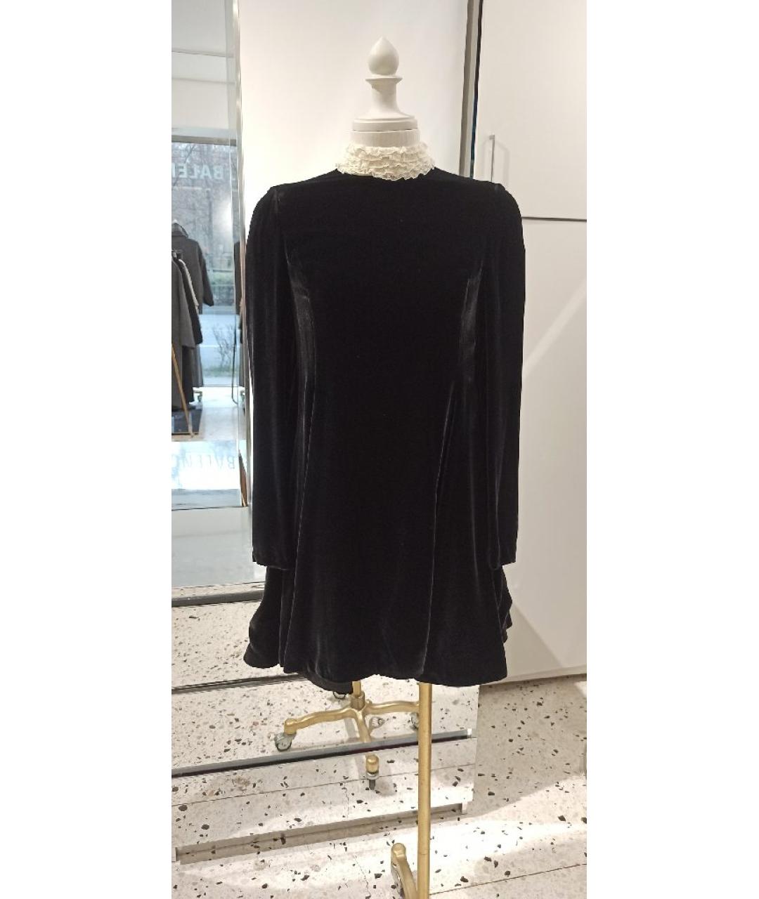 CHRISTIAN DIOR Черное велюровое платье, фото 8