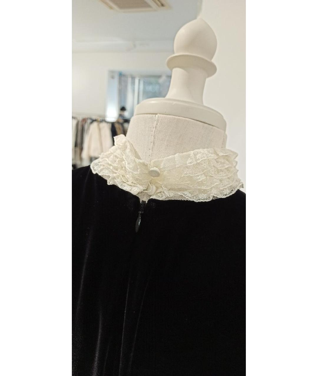 CHRISTIAN DIOR Черное велюровое платье, фото 6