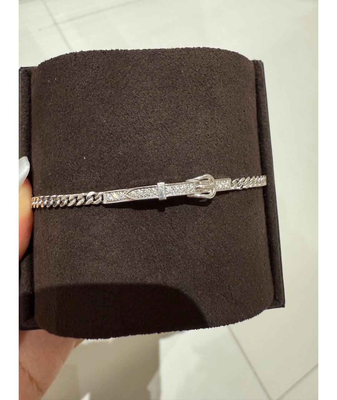 HERMES Серебрянный браслет из белого золота, фото 5