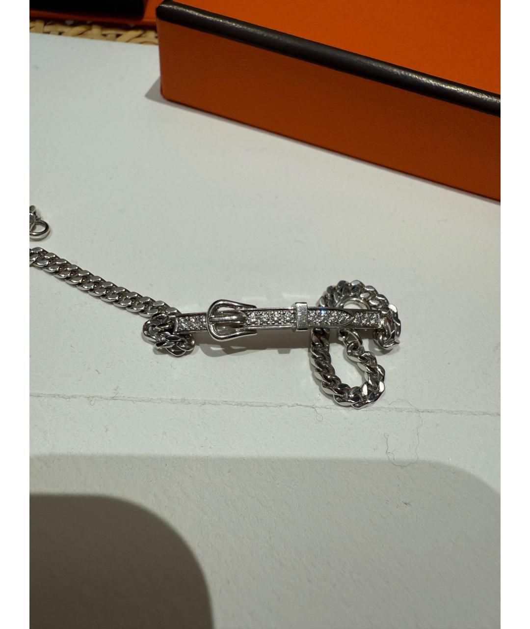 HERMES Серебрянный браслет из белого золота, фото 3