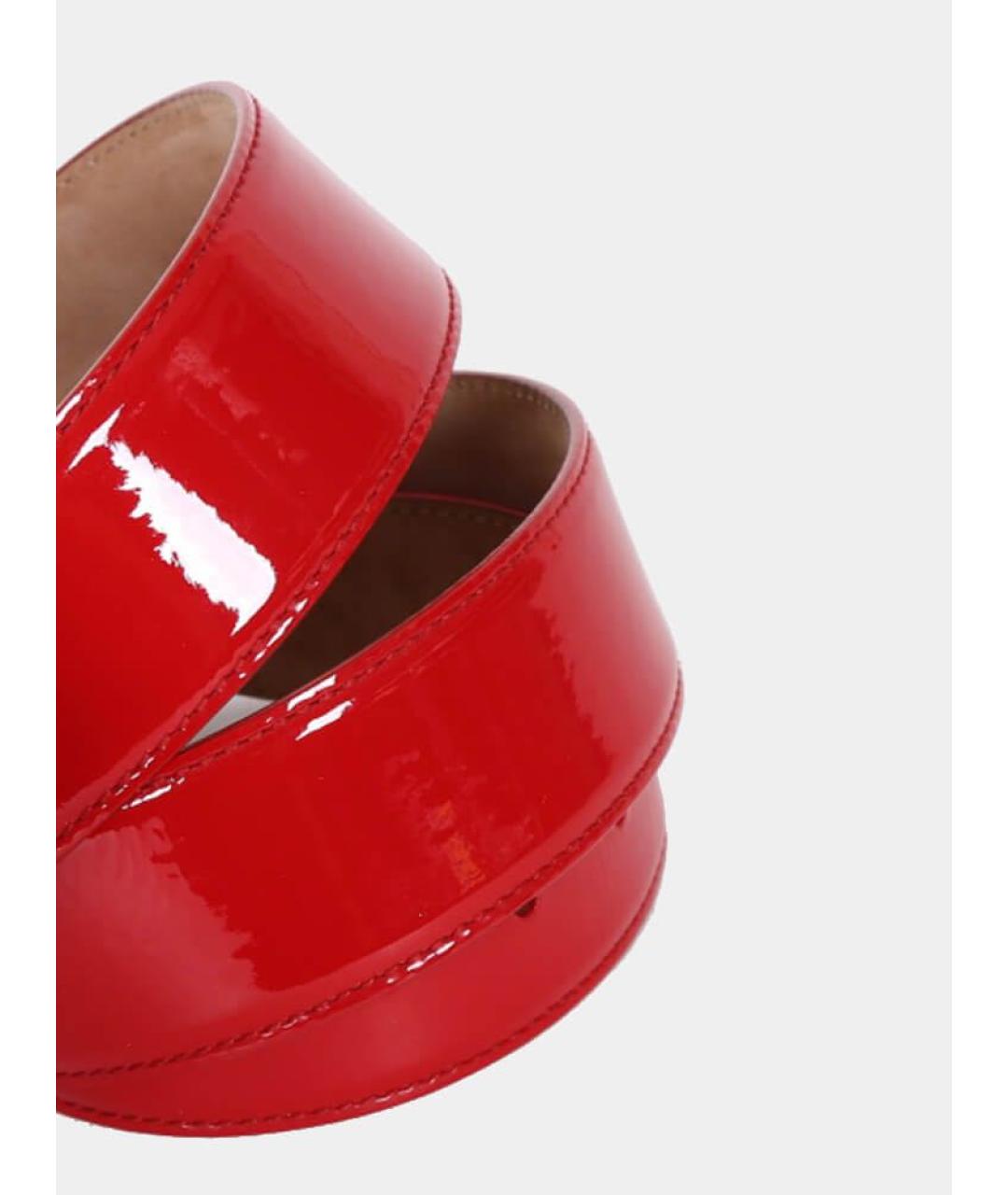 DOLCE&GABBANA Красный ремень из лакированной кожи, фото 4