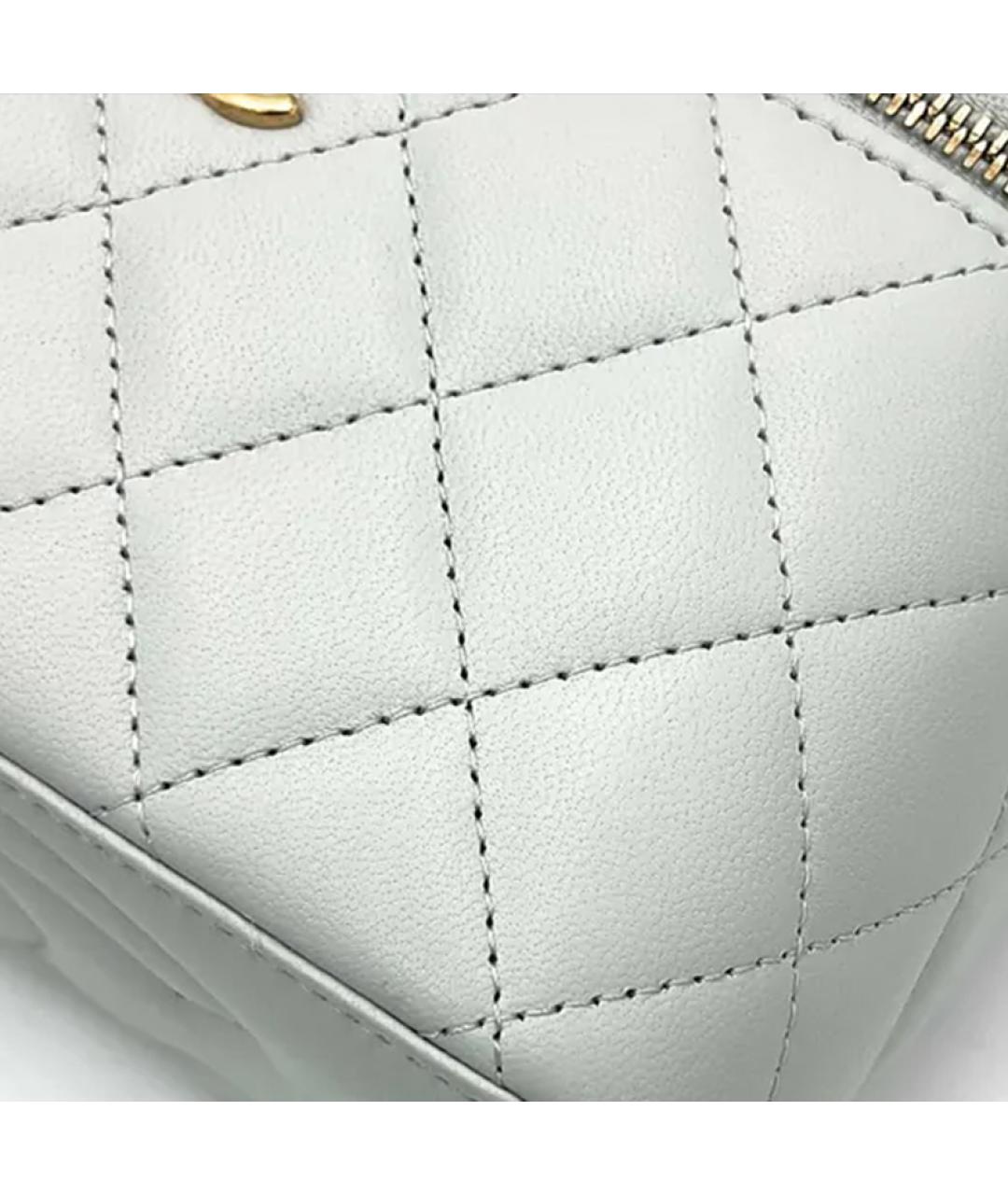 CHANEL Голубая кожаная сумка через плечо, фото 4