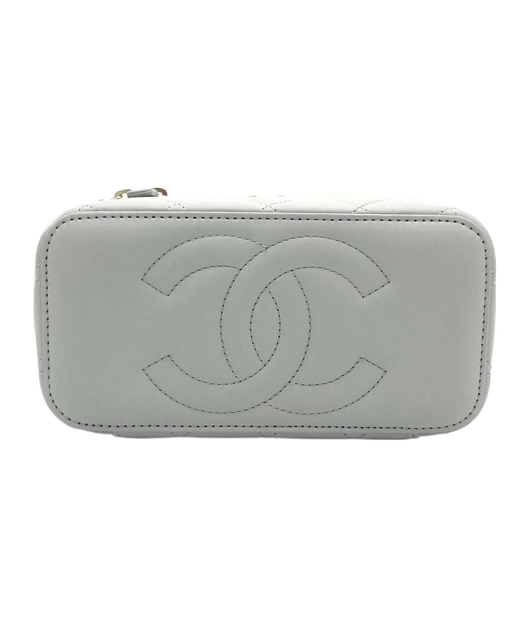 CHANEL Голубая кожаная сумка через плечо, фото 3