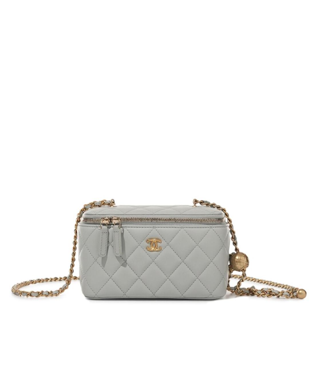 CHANEL Голубая кожаная сумка через плечо, фото 1