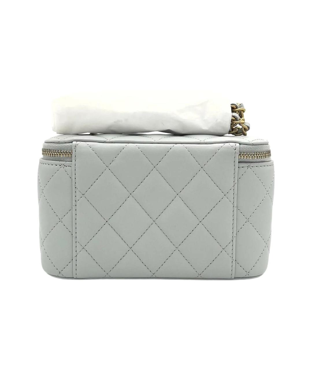 CHANEL Голубая кожаная сумка через плечо, фото 2