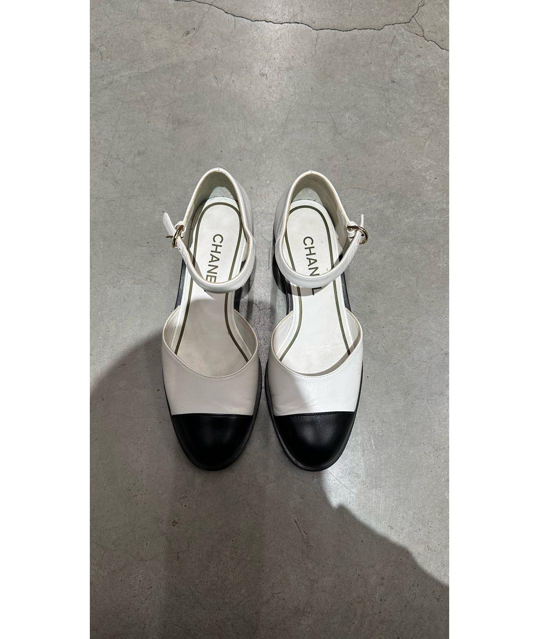 CHANEL Белые кожаные туфли, фото 2