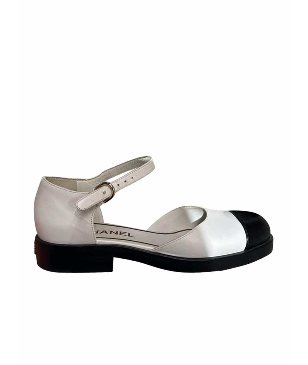 CHANEL Белые кожаные туфли, фото 1