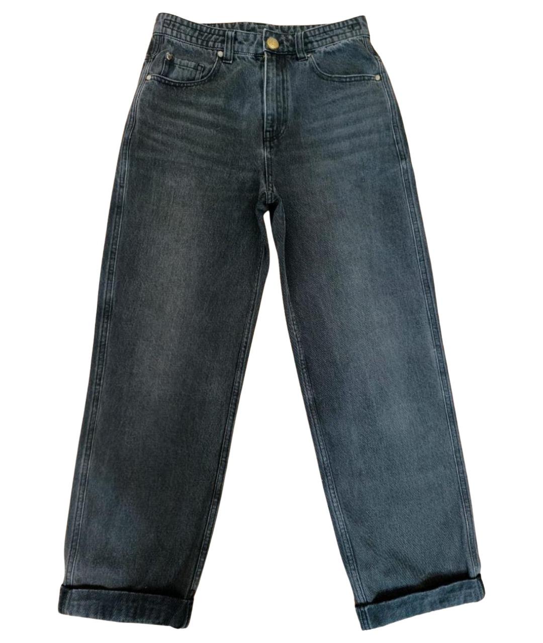 BRUNELLO CUCINELLI Серые хлопковые прямые джинсы, фото 1