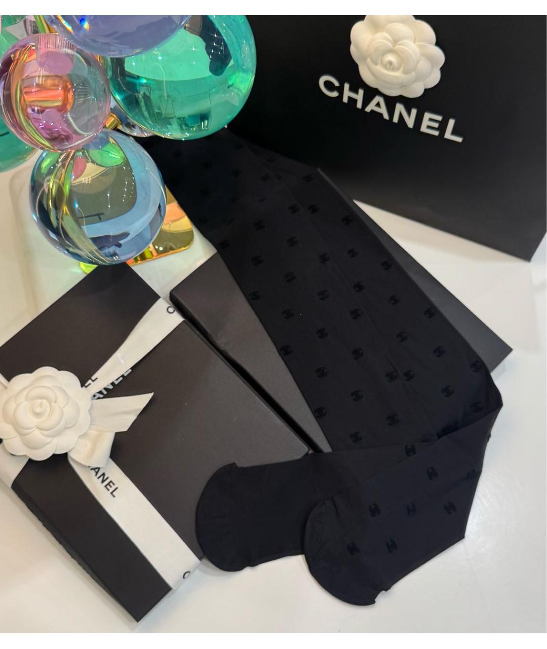CHANEL Черные носки, чулки и колготы, фото 4