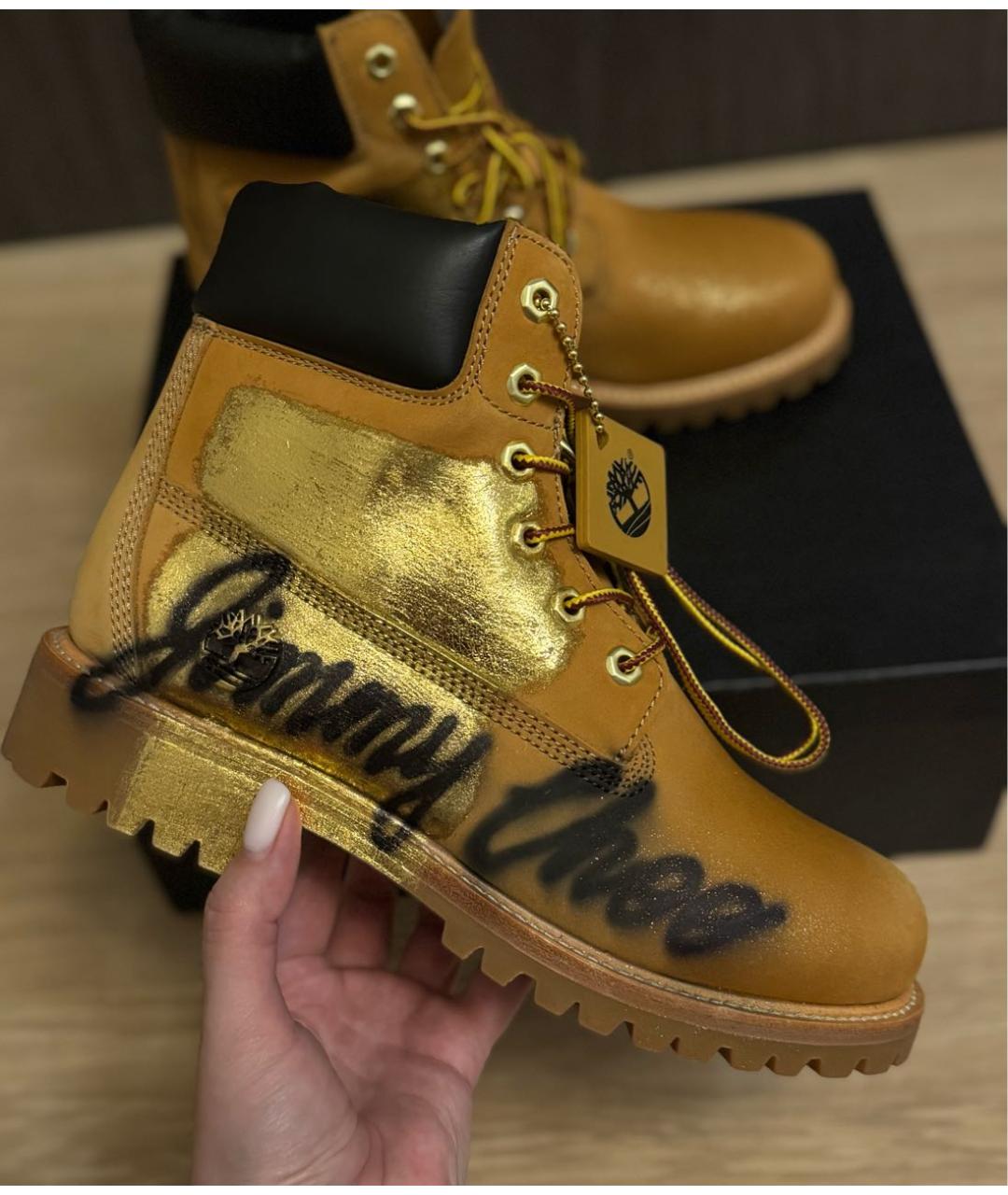 JIMMY CHOO Бежевые нубуковые ботинки, фото 7