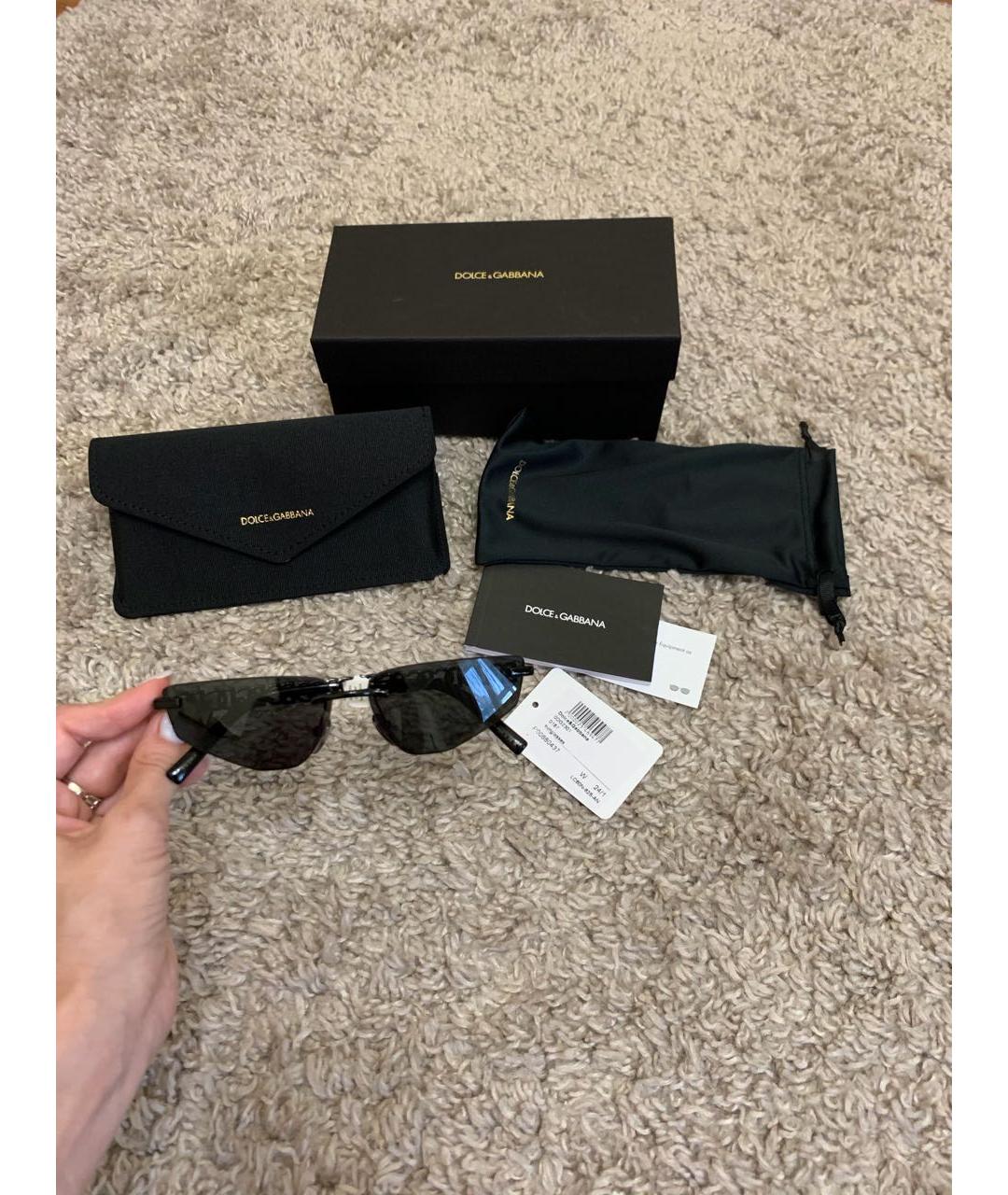 DOLCE&GABBANA Черные солнцезащитные очки, фото 3