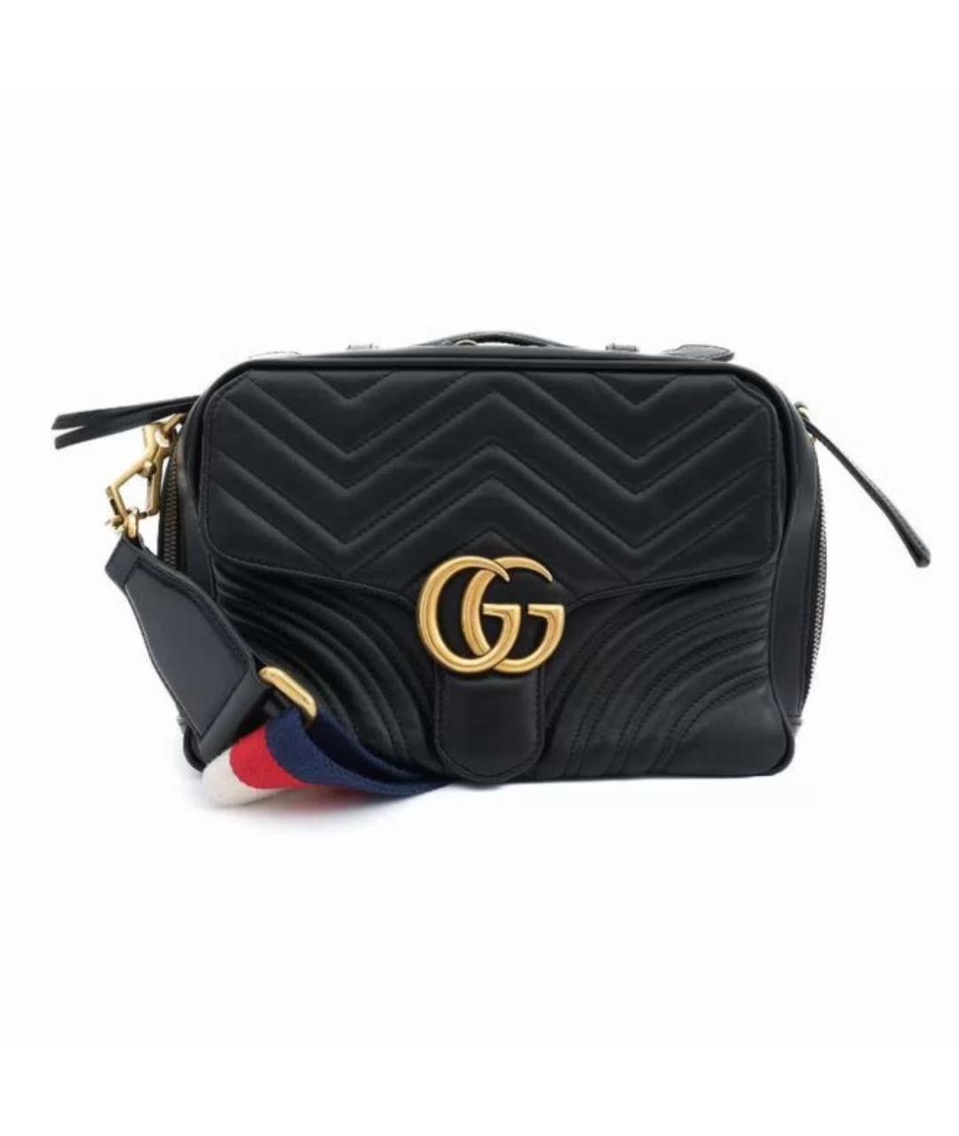 GUCCI Черная кожаная сумка через плечо, фото 2