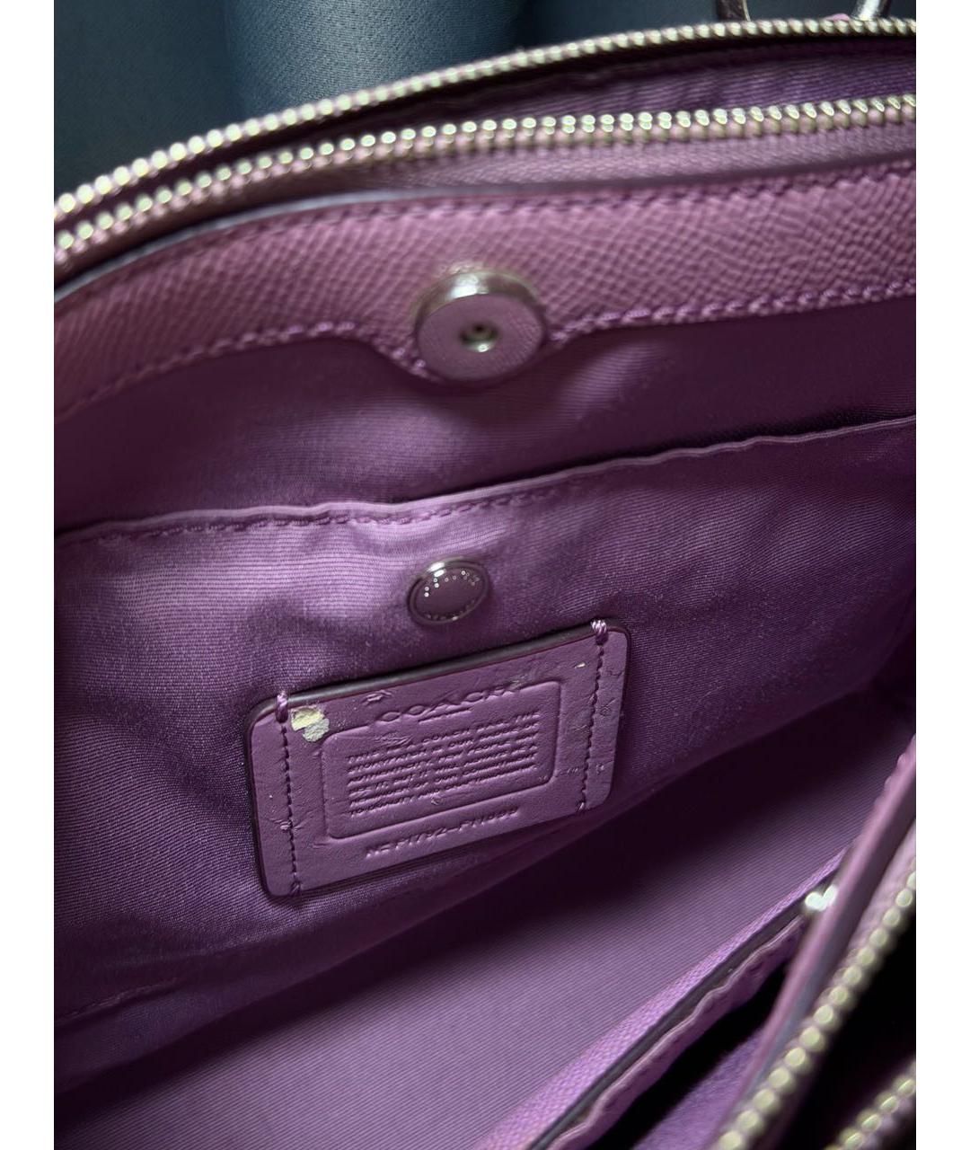 COACH Розовая кожаная сумка на плечо, фото 8