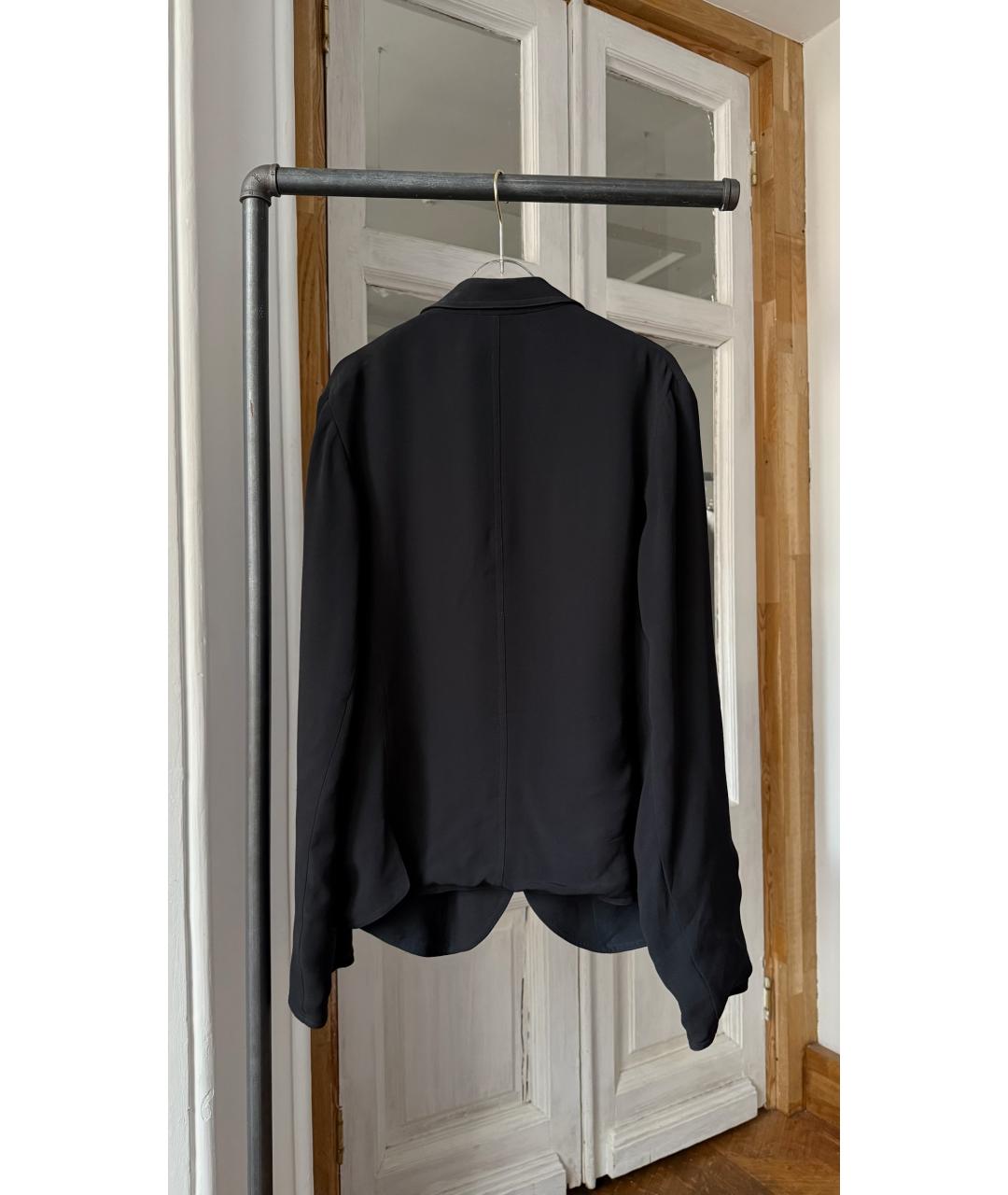 BALENCIAGA Черная шелковая рубашка, фото 2