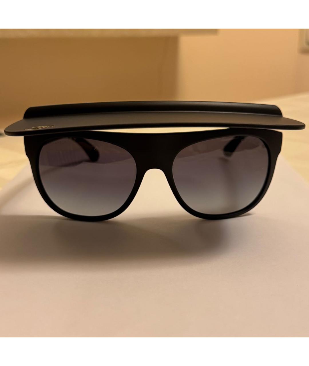 CHANEL Черные пластиковые солнцезащитные очки, фото 8