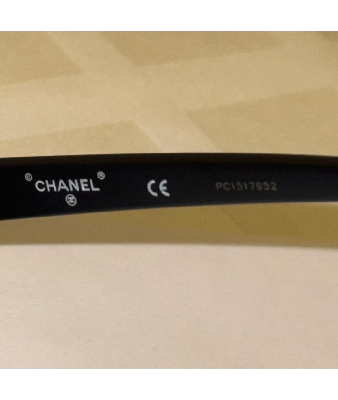 CHANEL Черные пластиковые солнцезащитные очки, фото 6