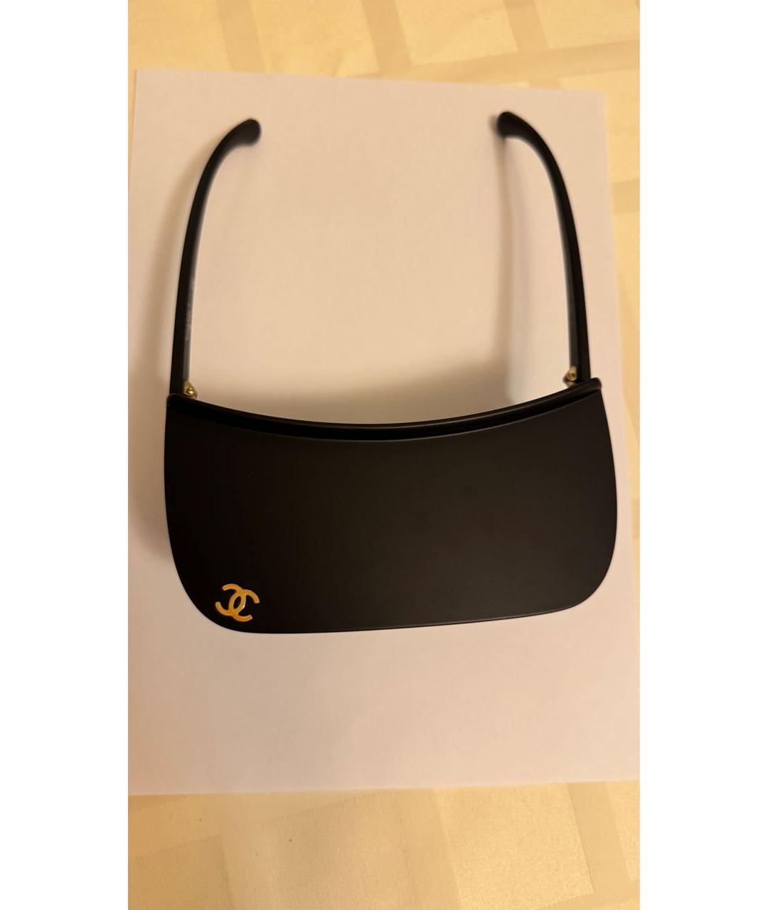 CHANEL Черные пластиковые солнцезащитные очки, фото 5