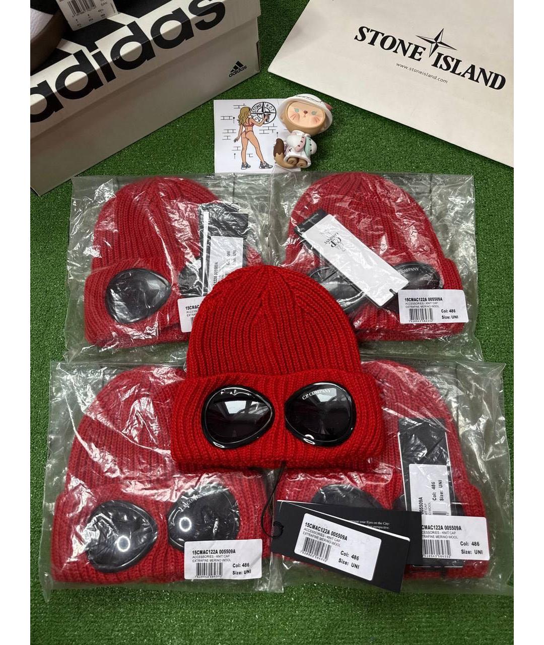 CP COMPANY Бордовая шерстяная шапка, фото 2