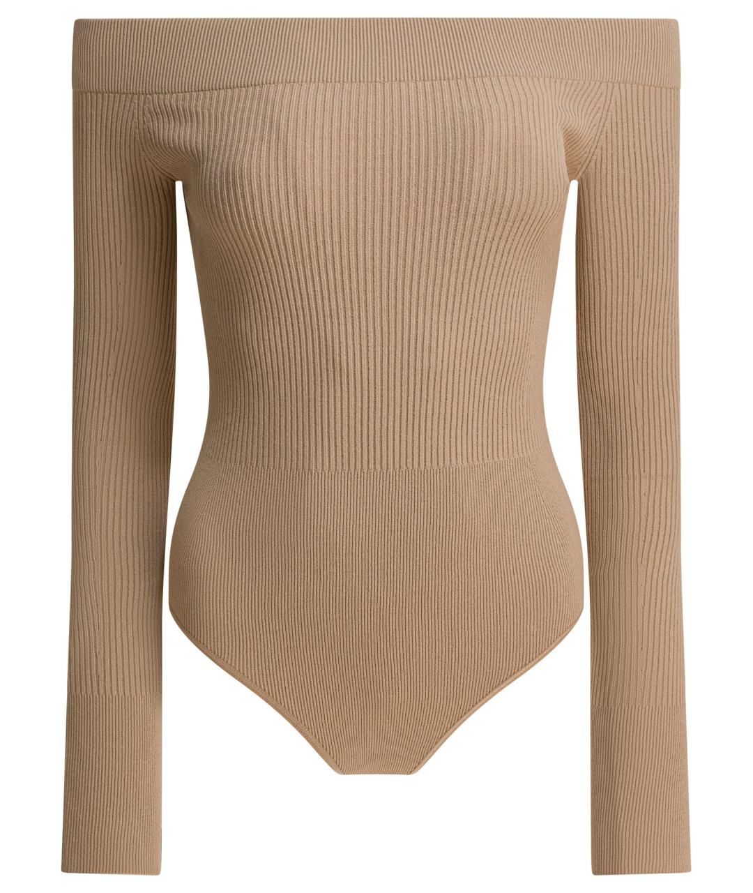 ALAIA Бежевое полиамидовое боди, фото 1