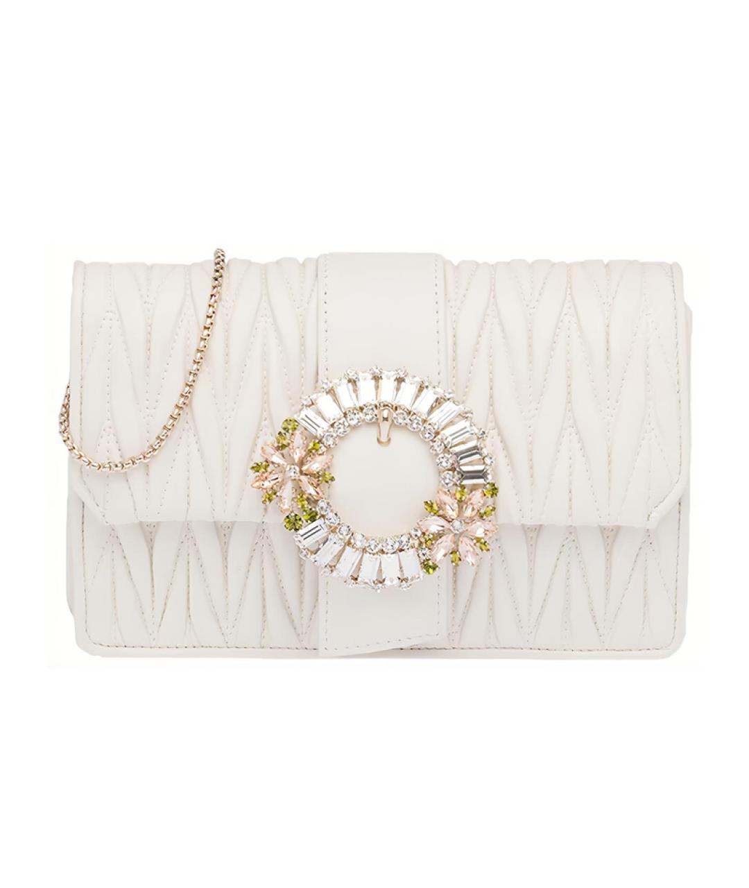 MIU MIU Белая кожаная сумка через плечо, фото 1