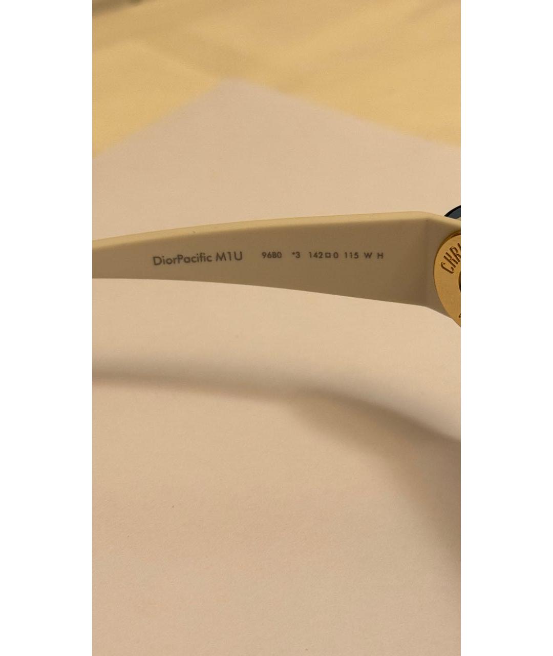 CHRISTIAN DIOR Белые пластиковые солнцезащитные очки, фото 6