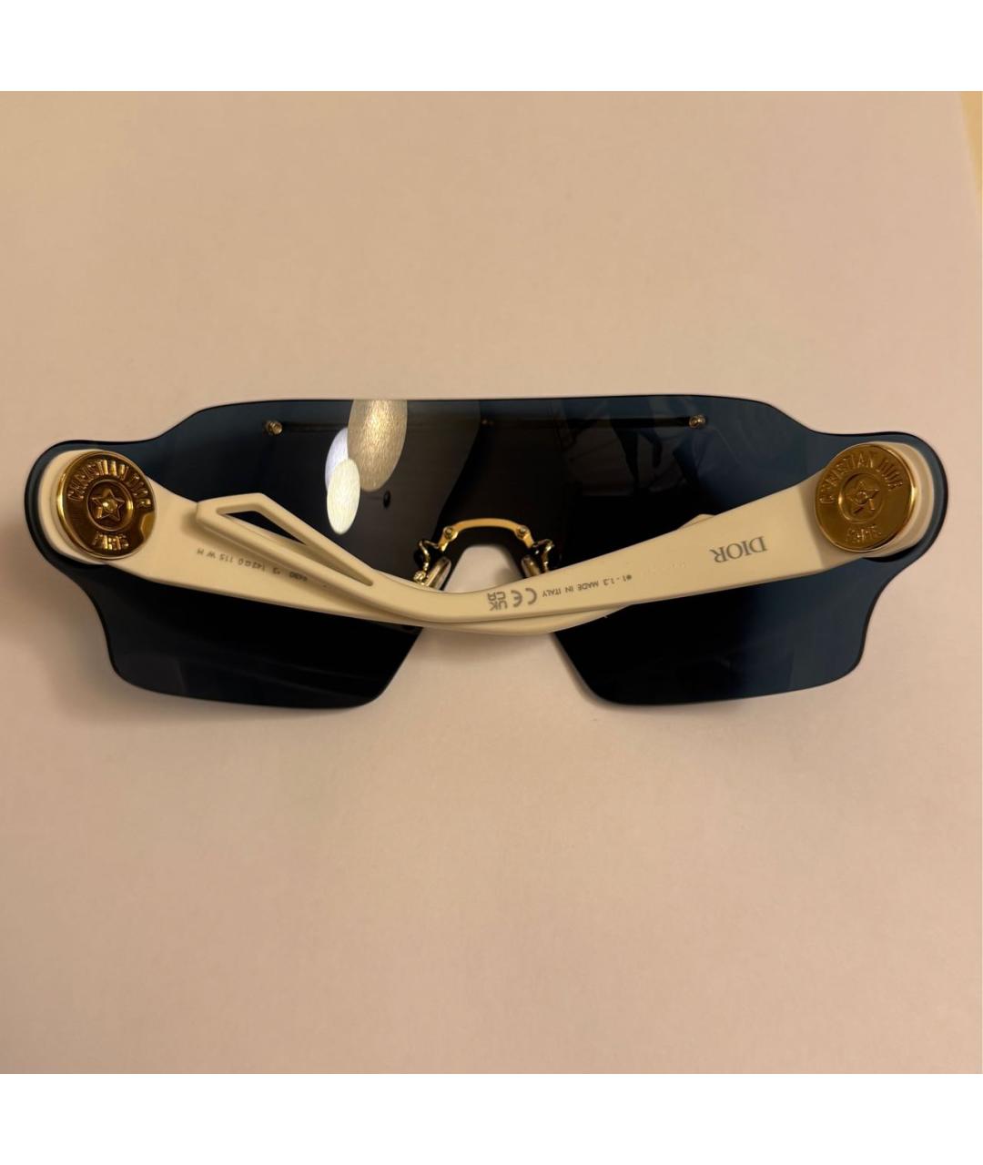 CHRISTIAN DIOR Белые пластиковые солнцезащитные очки, фото 7