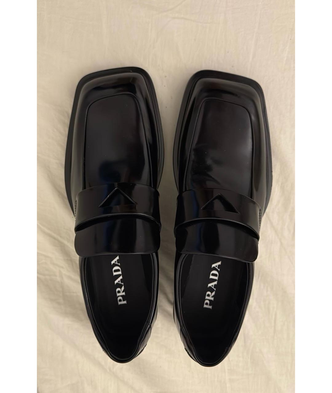 PRADA Черные кожаные лоферы, фото 5