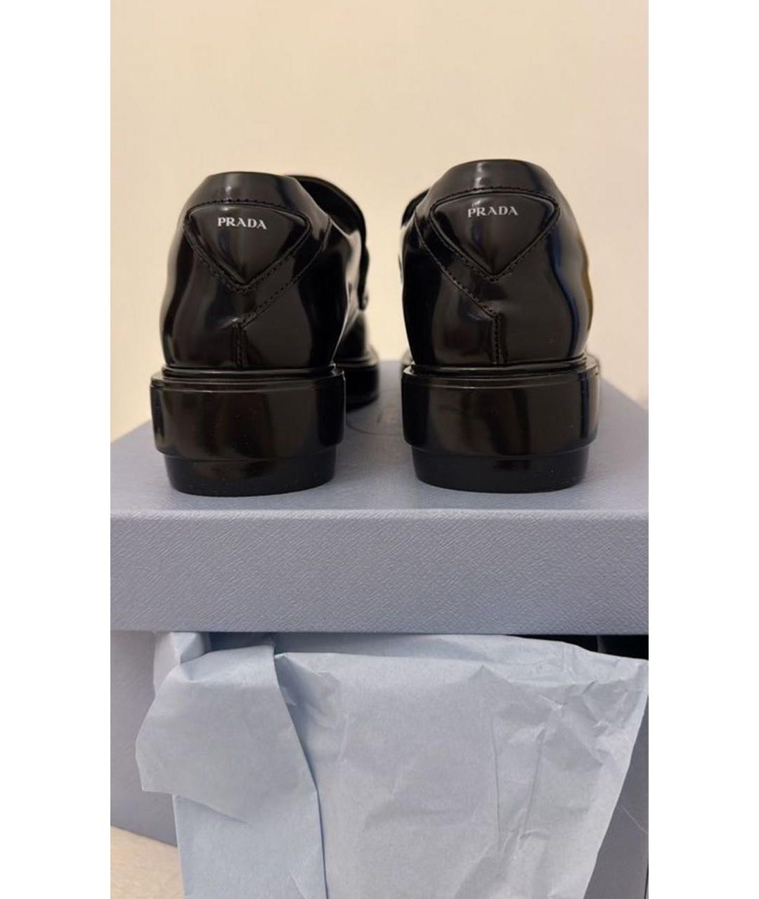 PRADA Черные кожаные лоферы, фото 2