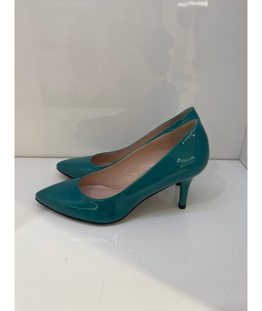 STUART WEITZMAN Зеленые туфли из лакированной кожи, фото 4