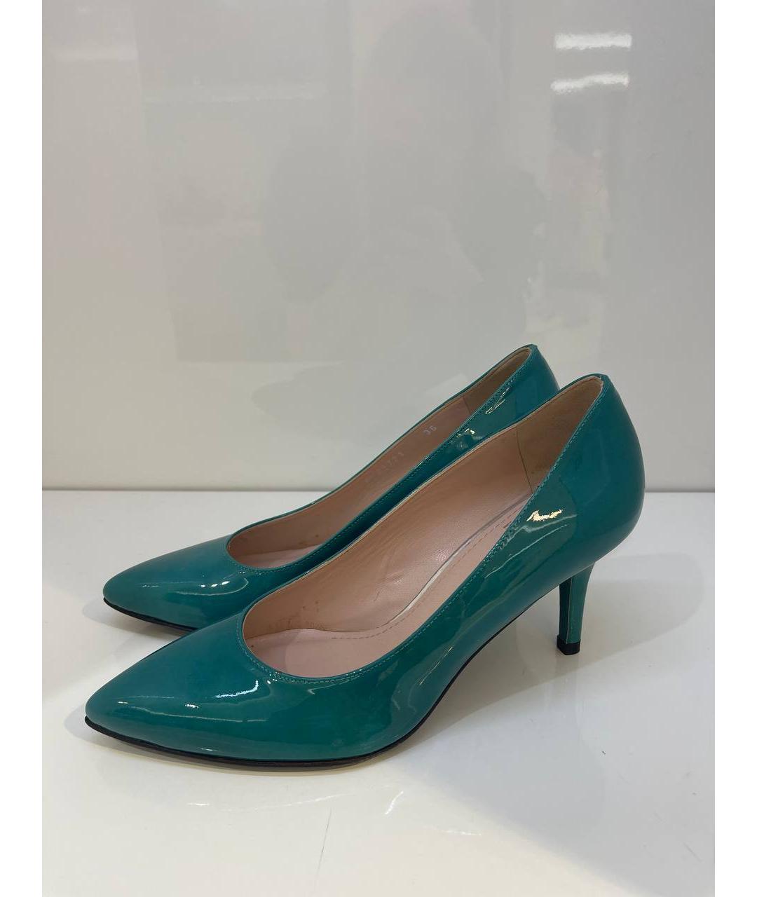 STUART WEITZMAN Зеленые туфли из лакированной кожи, фото 3