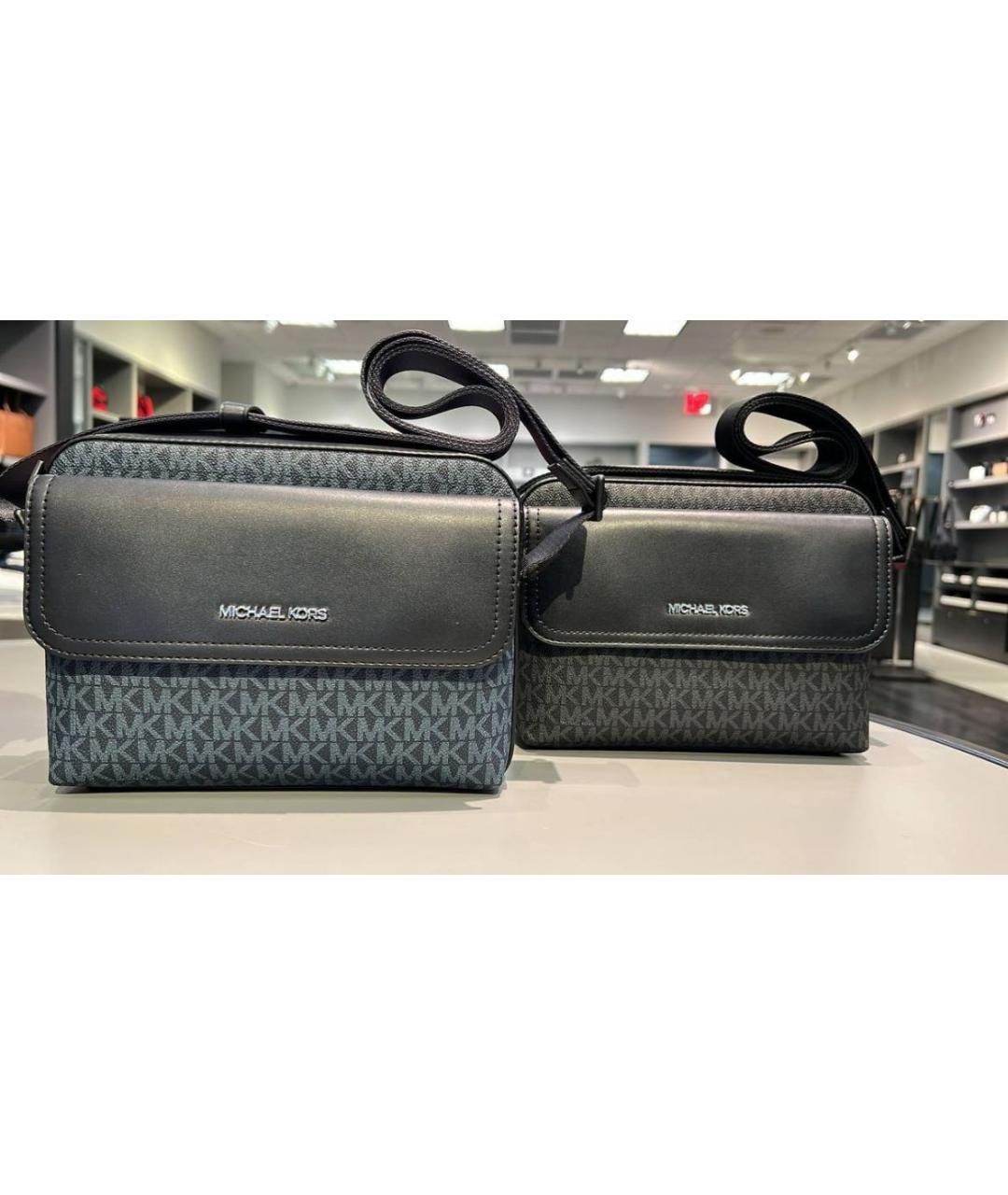 MICHAEL KORS Темно-синяя кожаная сумка на плечо, фото 8