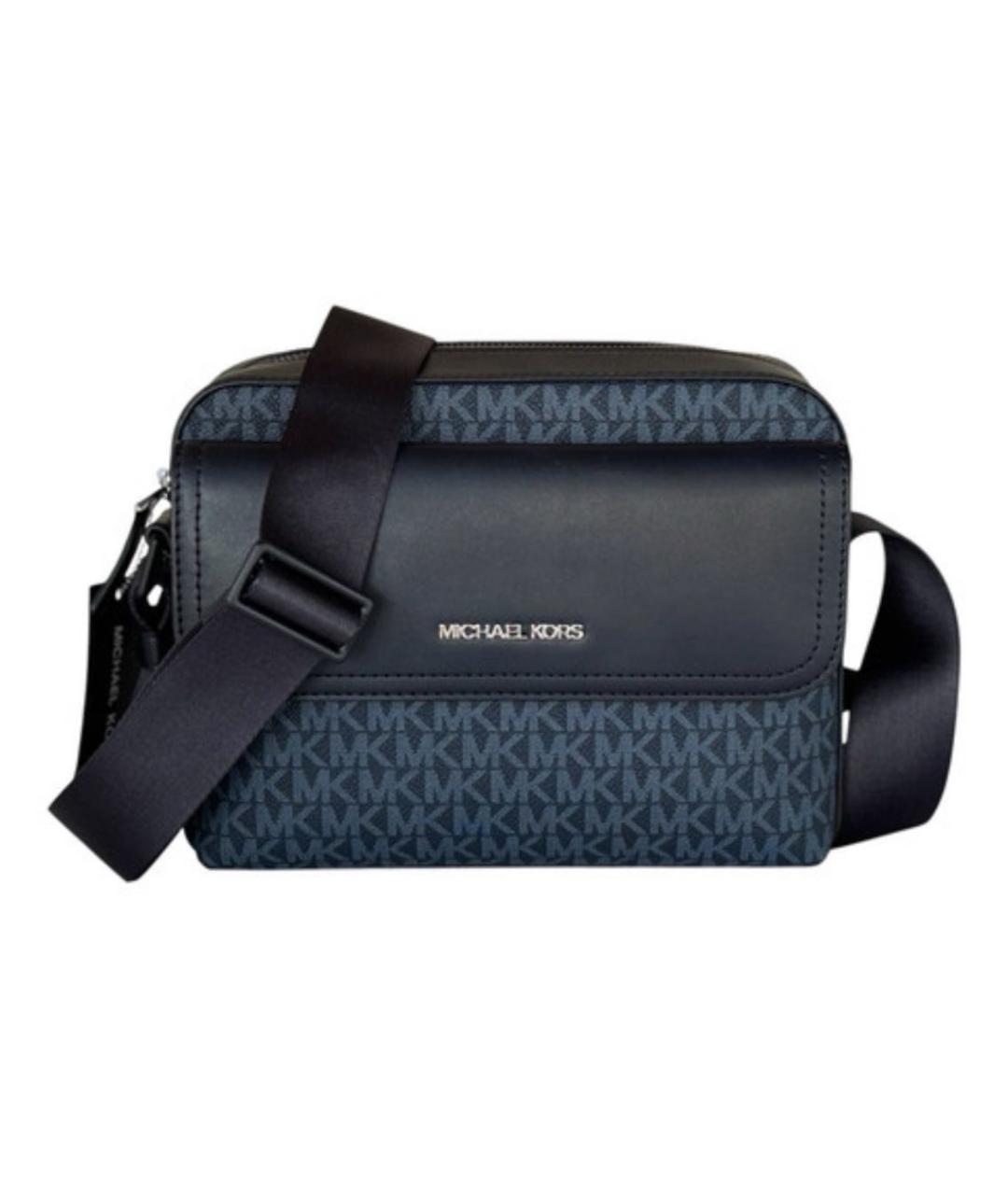 MICHAEL KORS Темно-синяя кожаная сумка на плечо, фото 9