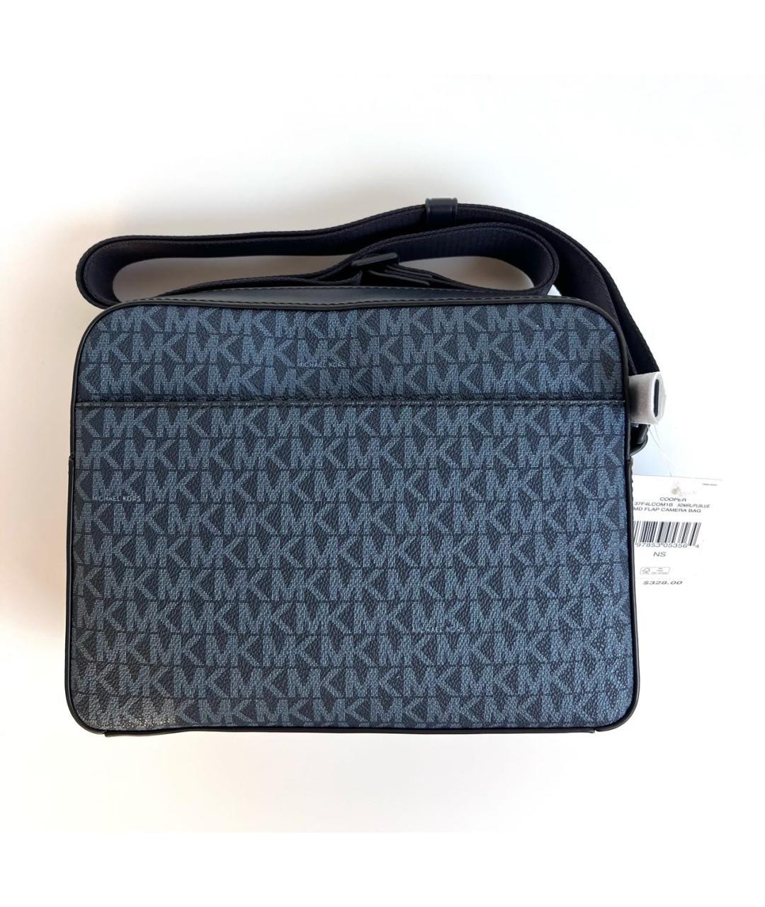 MICHAEL KORS Темно-синяя кожаная сумка на плечо, фото 2