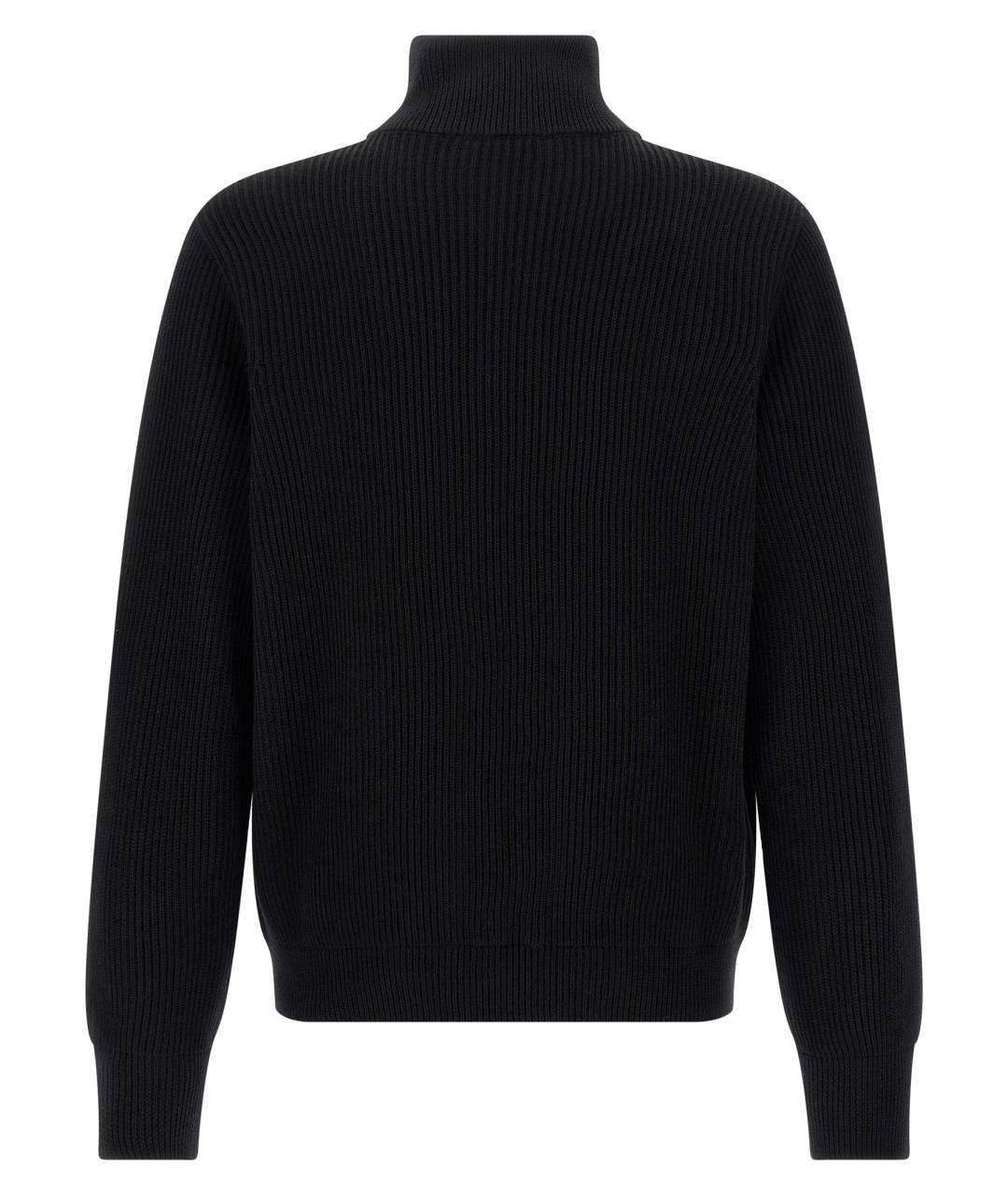 ROBERTO COLLINA Черный шерстяной кардиган, фото 2