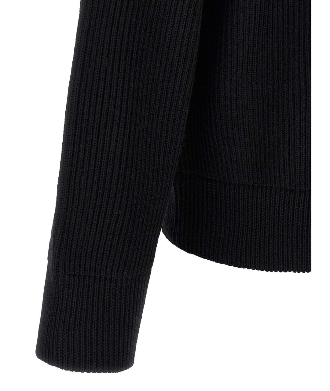 ROBERTO COLLINA Черный шерстяной кардиган, фото 4