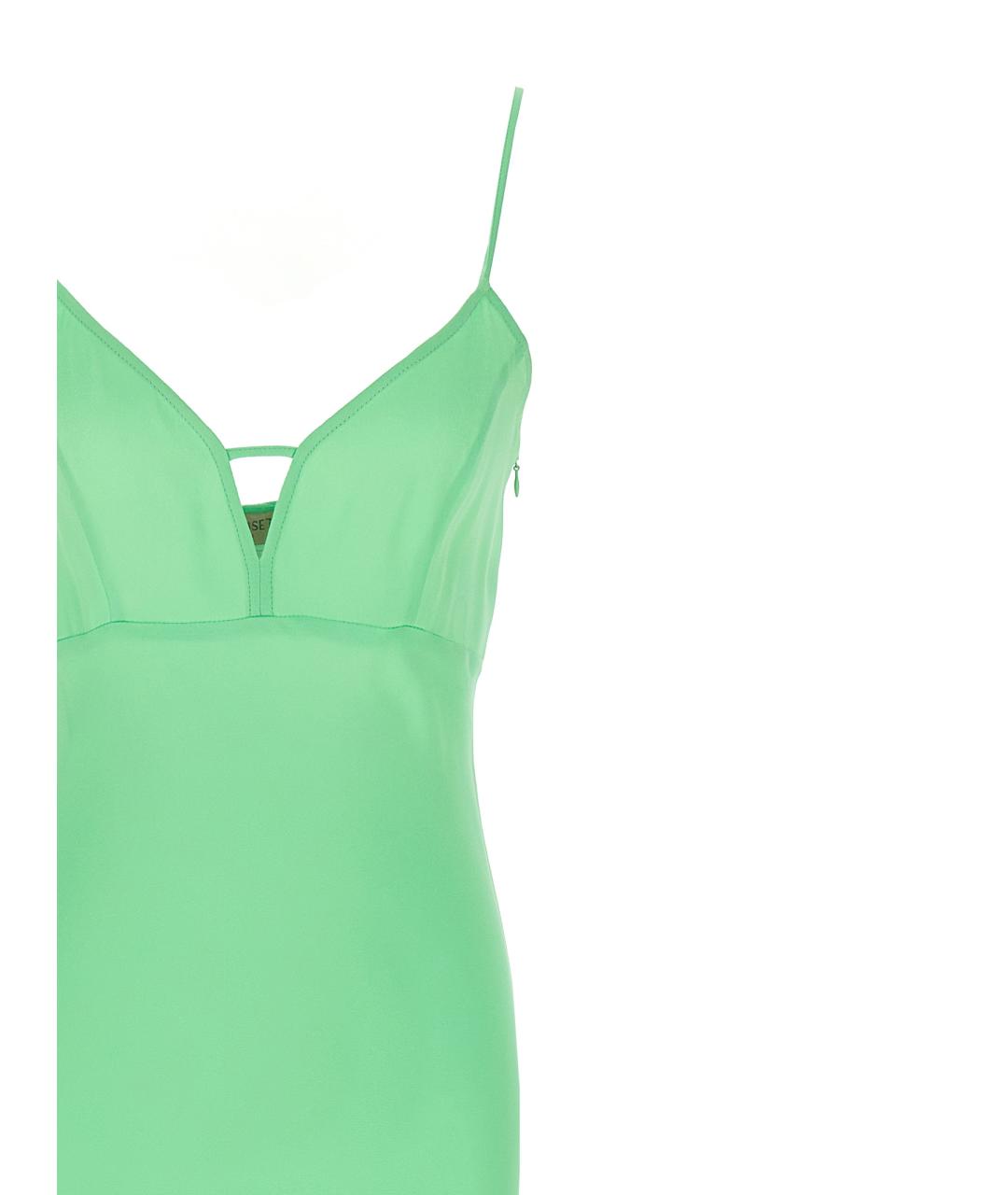 TWIN-SET Зеленые вискозное вечернее платье, фото 3