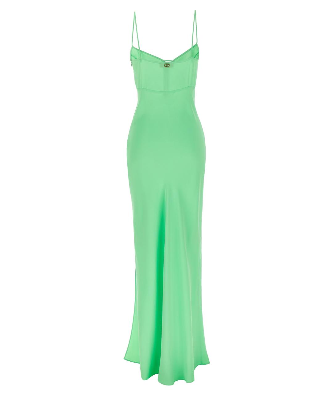 TWIN-SET Зеленые вискозное вечернее платье, фото 2