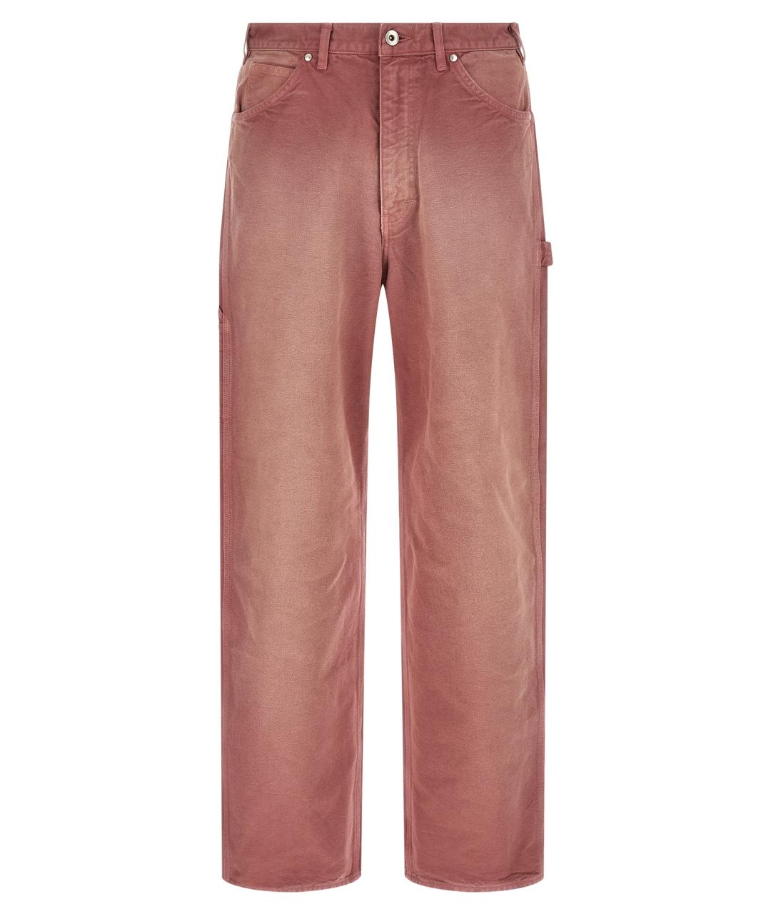 AURALEE Розовые хлопковые повседневные брюки, фото 1