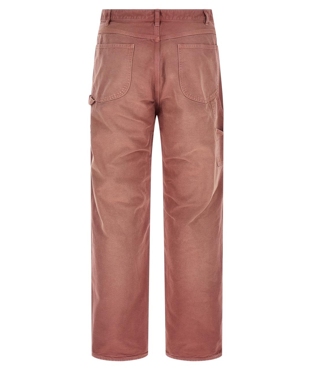 AURALEE Розовые хлопковые повседневные брюки, фото 2