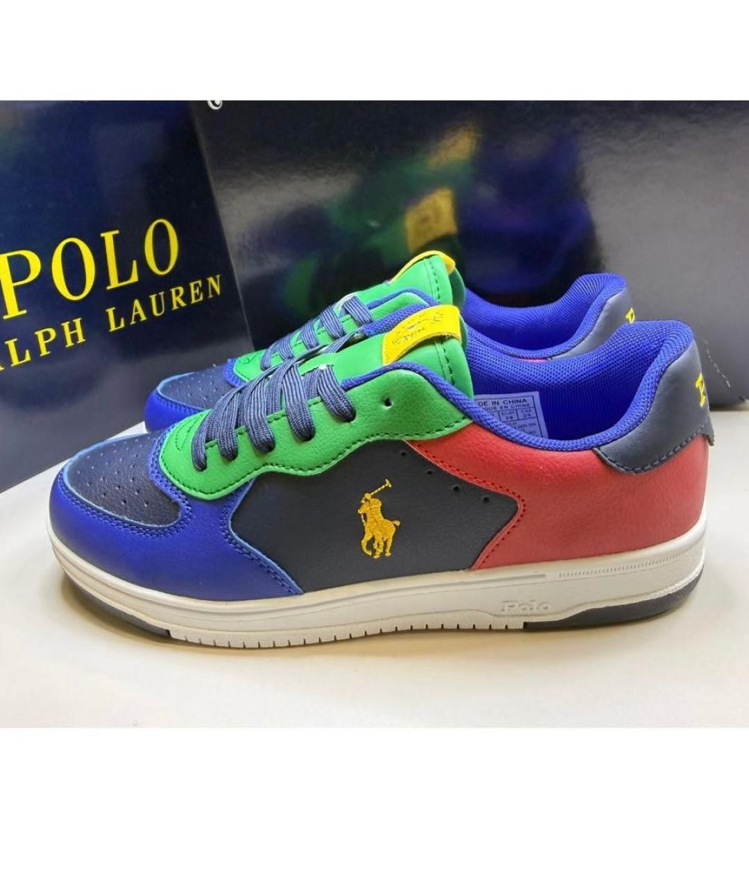 POLO RALPH LAUREN Мульти кожаные кеды, фото 4