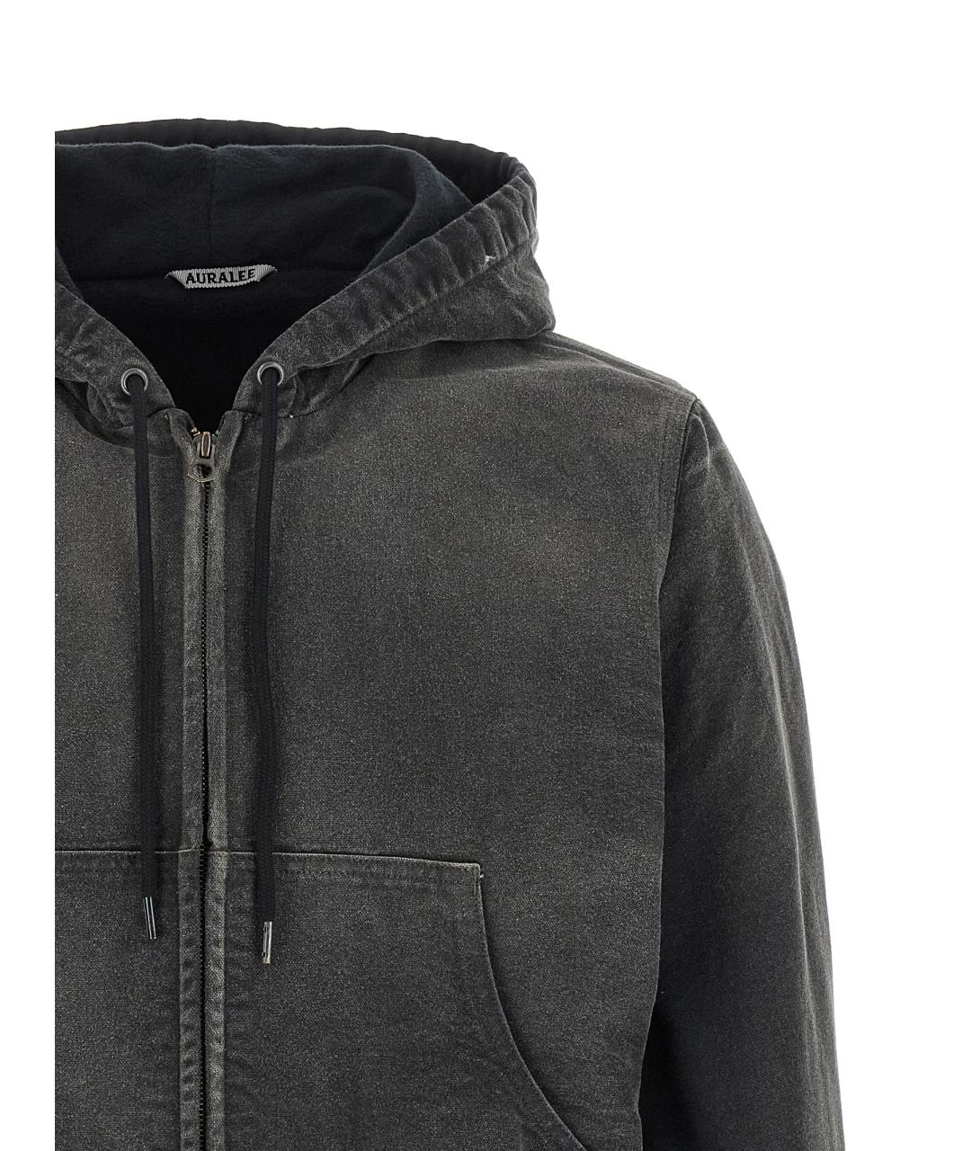 AURALEE Черная хлопковая куртка, фото 3