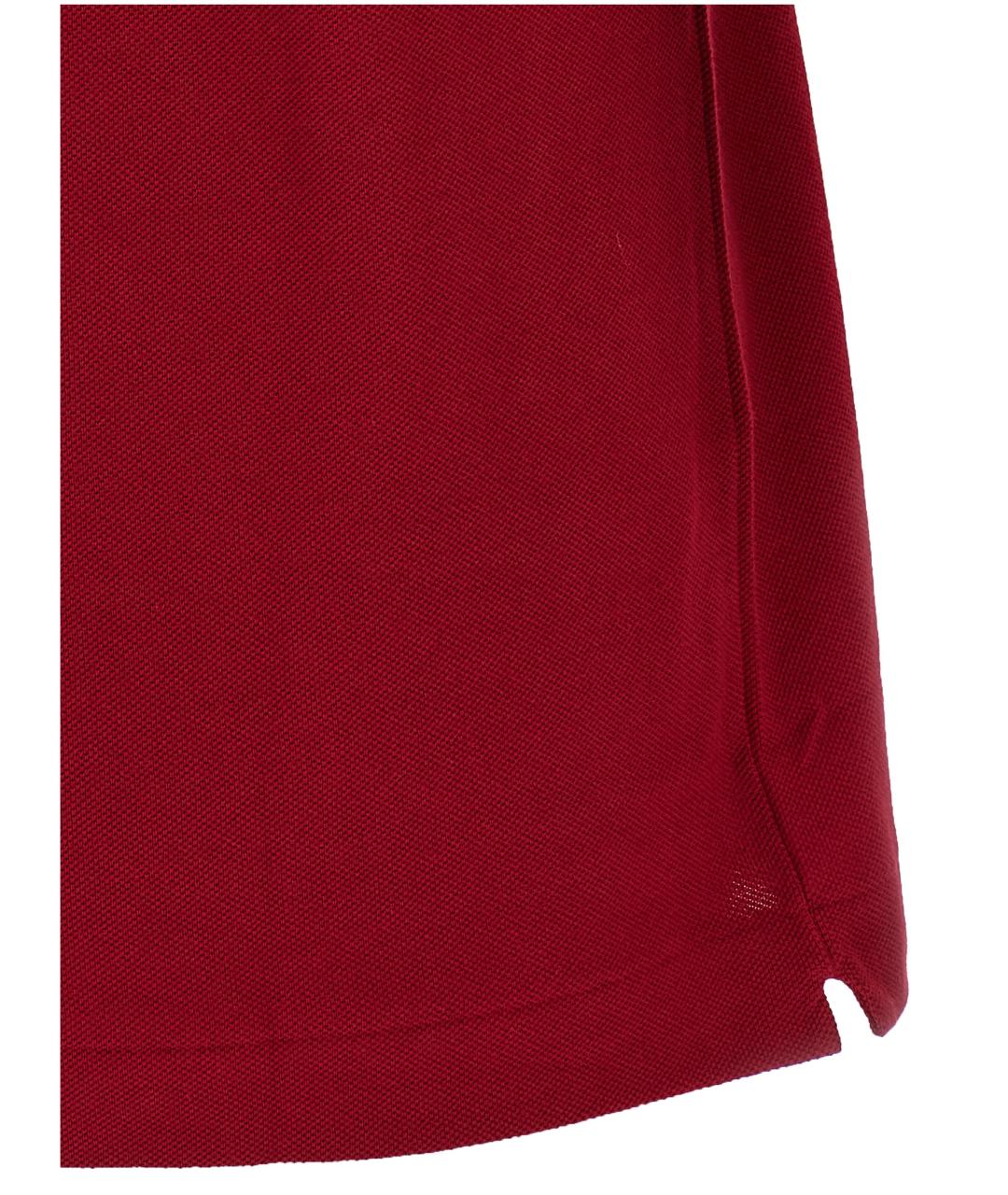 LACOSTE Красное хлопковое поло с коротким рукавом, фото 4