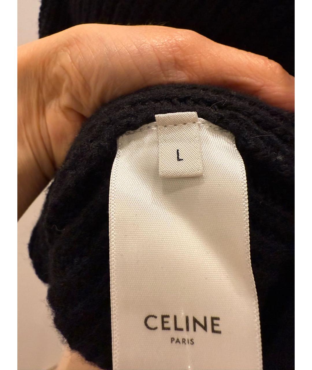 CELINE Черный шерстяной джемпер / свитер, фото 5