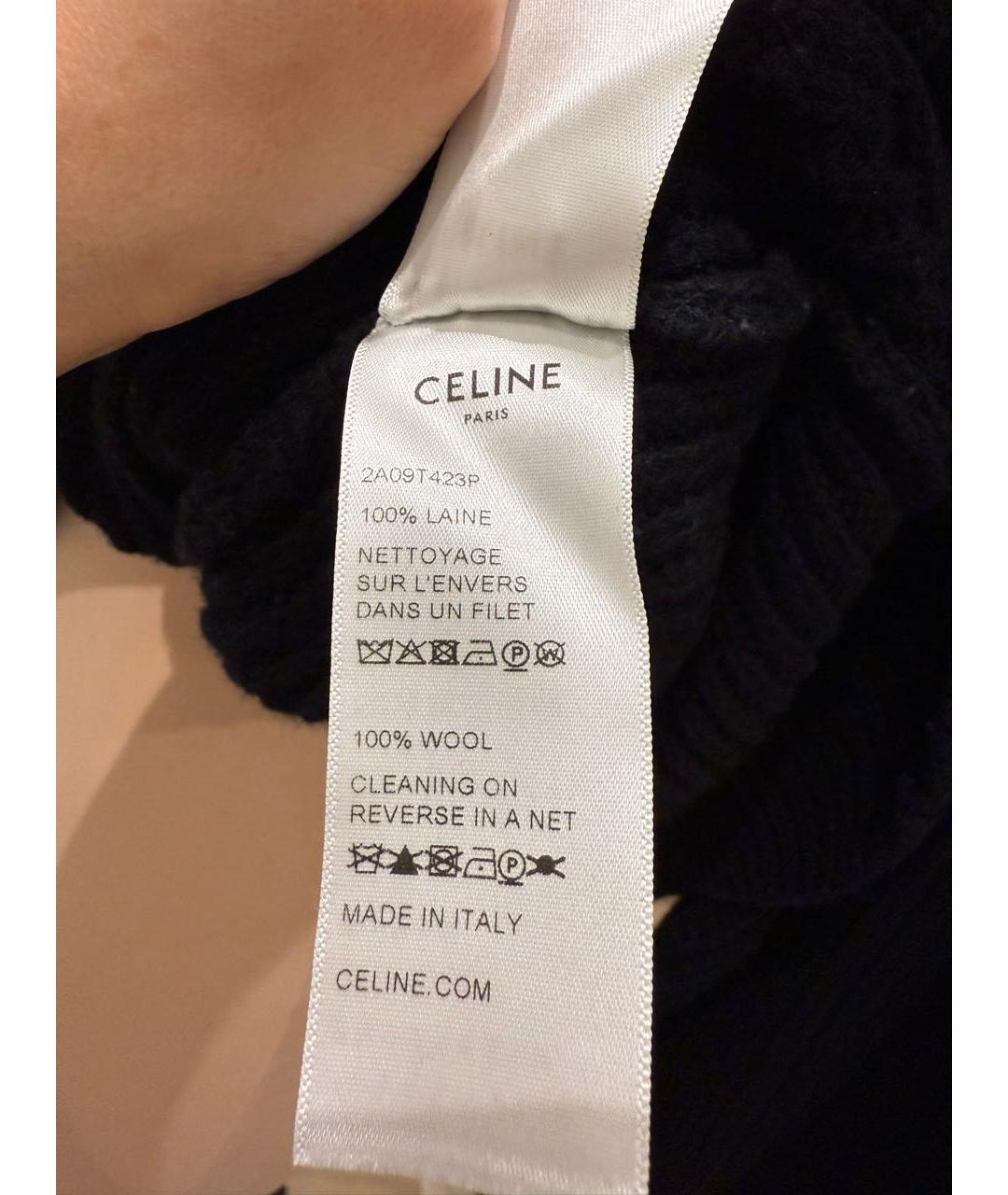 CELINE Черный шерстяной джемпер / свитер, фото 4