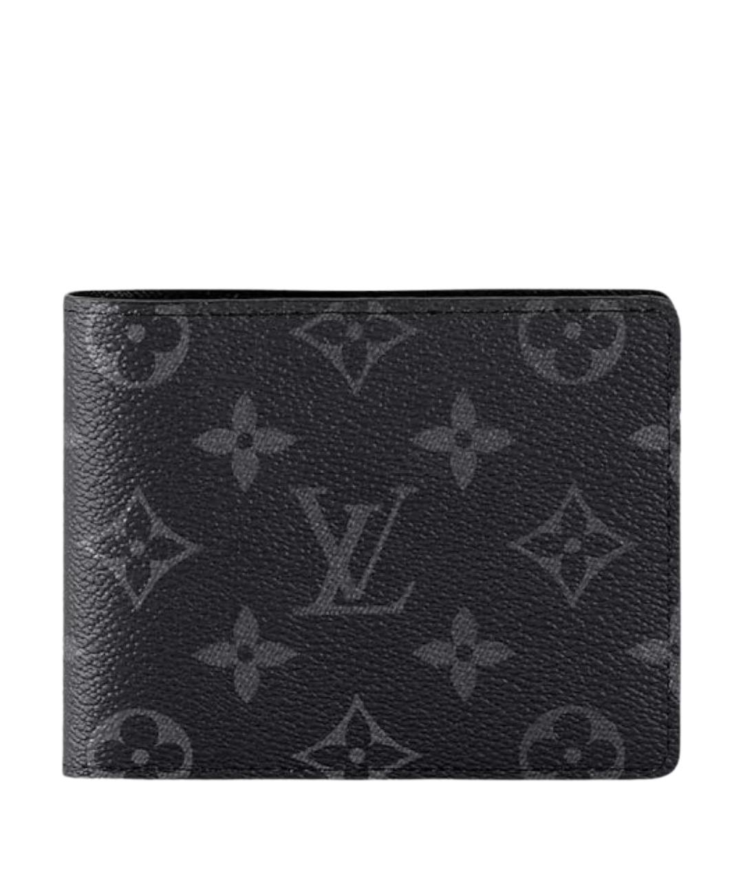 LOUIS VUITTON Черный кожаный кошелек, фото 1