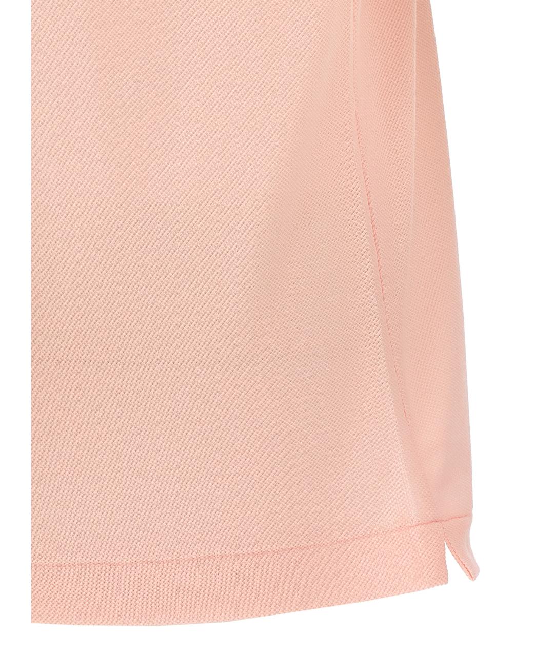 LACOSTE Розовое хлопковое поло с коротким рукавом, фото 4