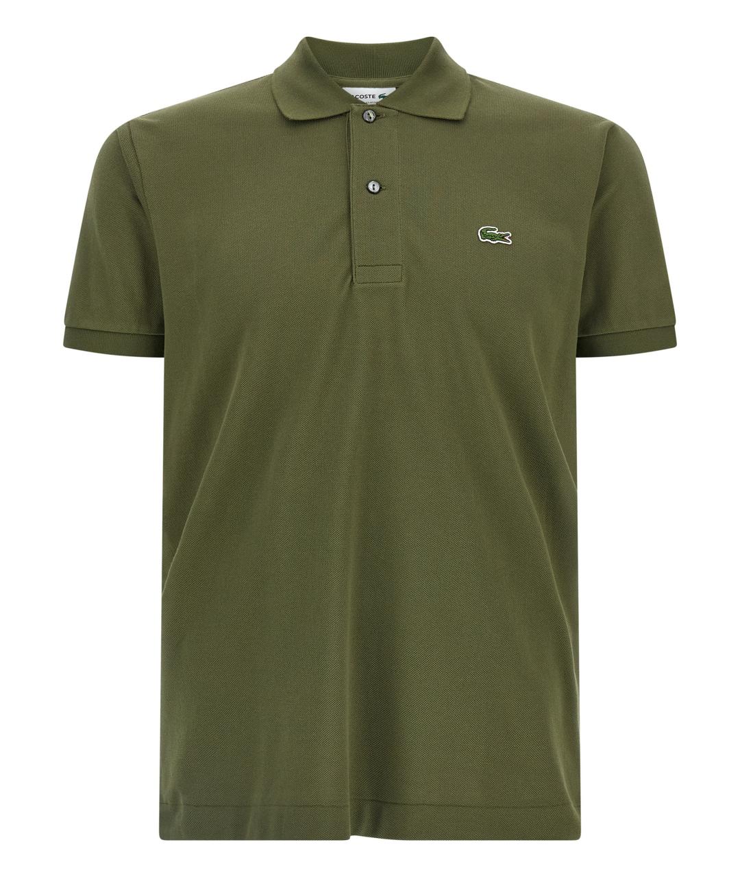 LACOSTE Зеленые хлопковое поло с коротким рукавом, фото 1